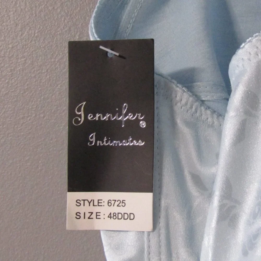 NWT Jennifer Intimates Light Blue Rose Pattern Bra